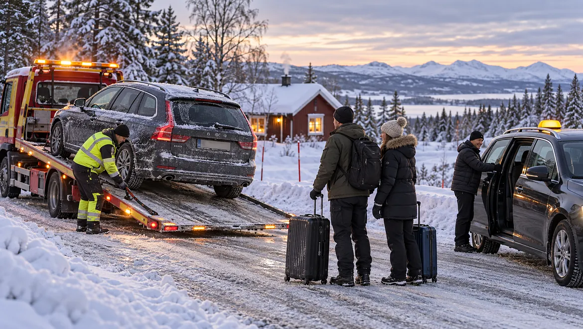 Vinterhjälp vid den röda stugan